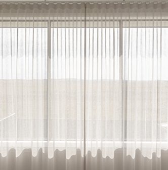 White Pleated Sheer Curtains